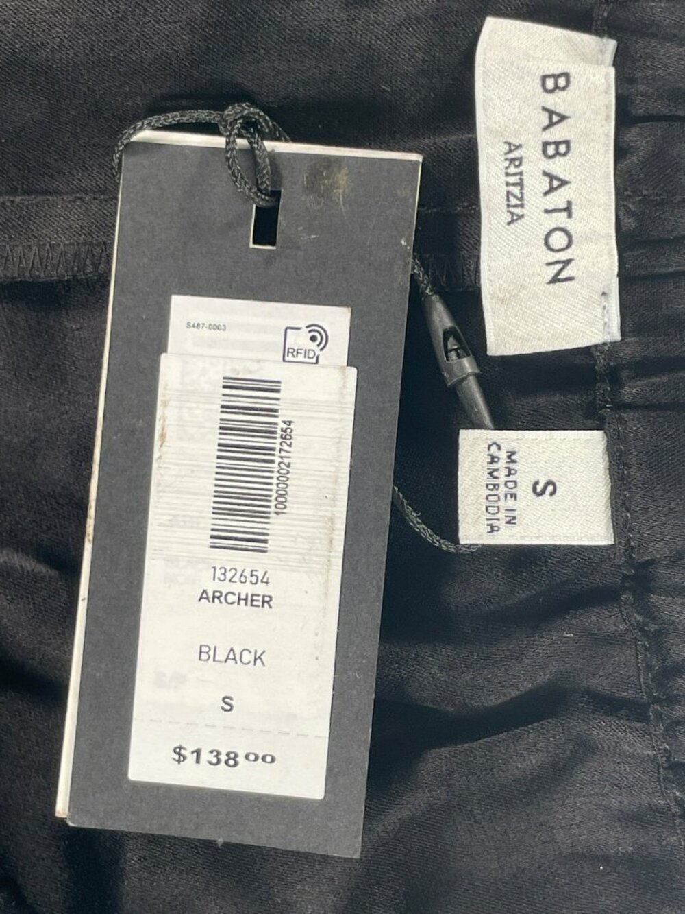 Aritzia Babaton Archer Wide Leg Black Pants Soft & Comfy Luxury Women's Sz S NEW - Picture 5 of 7
